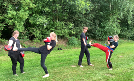 Frontkick in die Pratze
